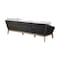 Armen Living Athos Indoor Outdoor 3 Seater Sofa in Light Eucalyptus Wood with Charcoal Rope and Gray Cushions LCATSOWDLT - alternate 7
